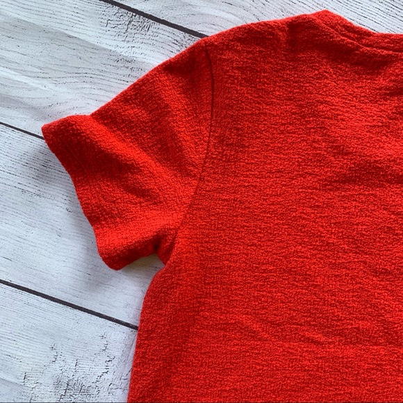 MADEWELL red terry side tie top XXS - Picture 9 of 10